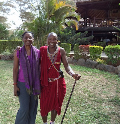 Lorna Blake on her travels with young man from Masai tribe in Kenya